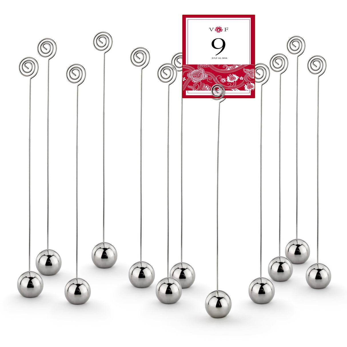 TABLE CARD HOLDER WITH HEAVY BASE, BALL