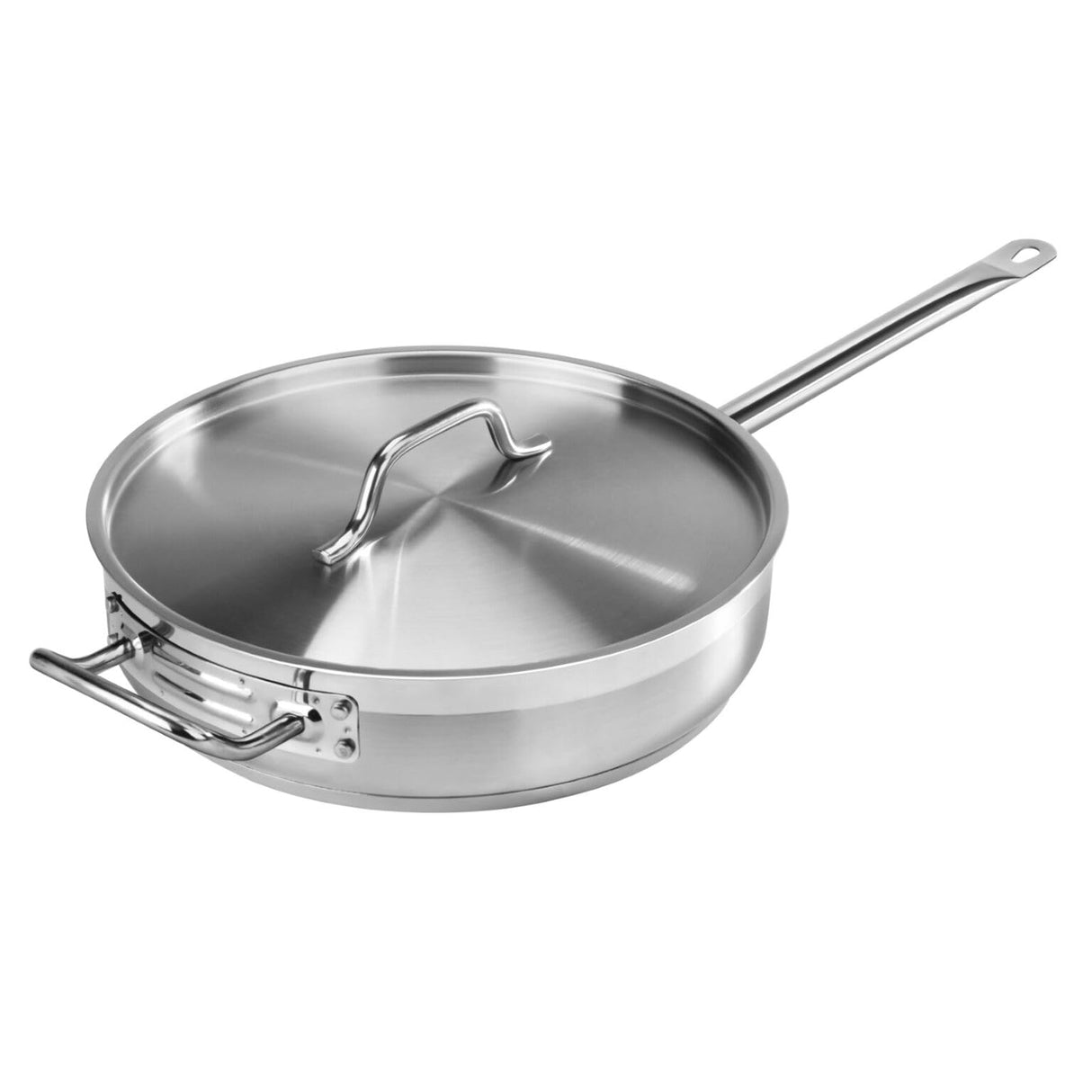 STAINLESS STEEL SAUTE PAN WITH COVER