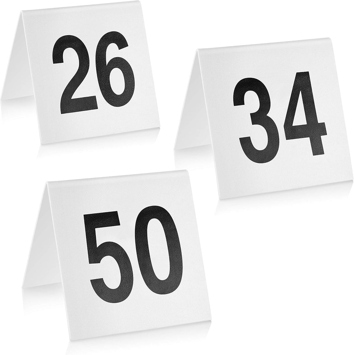 TENT TABLE NUMBERS SET, WHITE