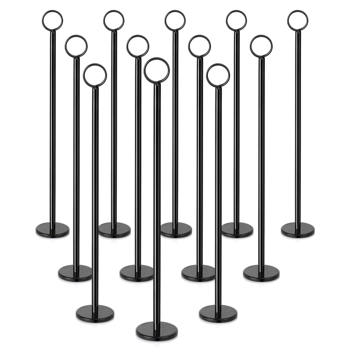 TABLE CARD HOLDER, BLACK, RING CLIP