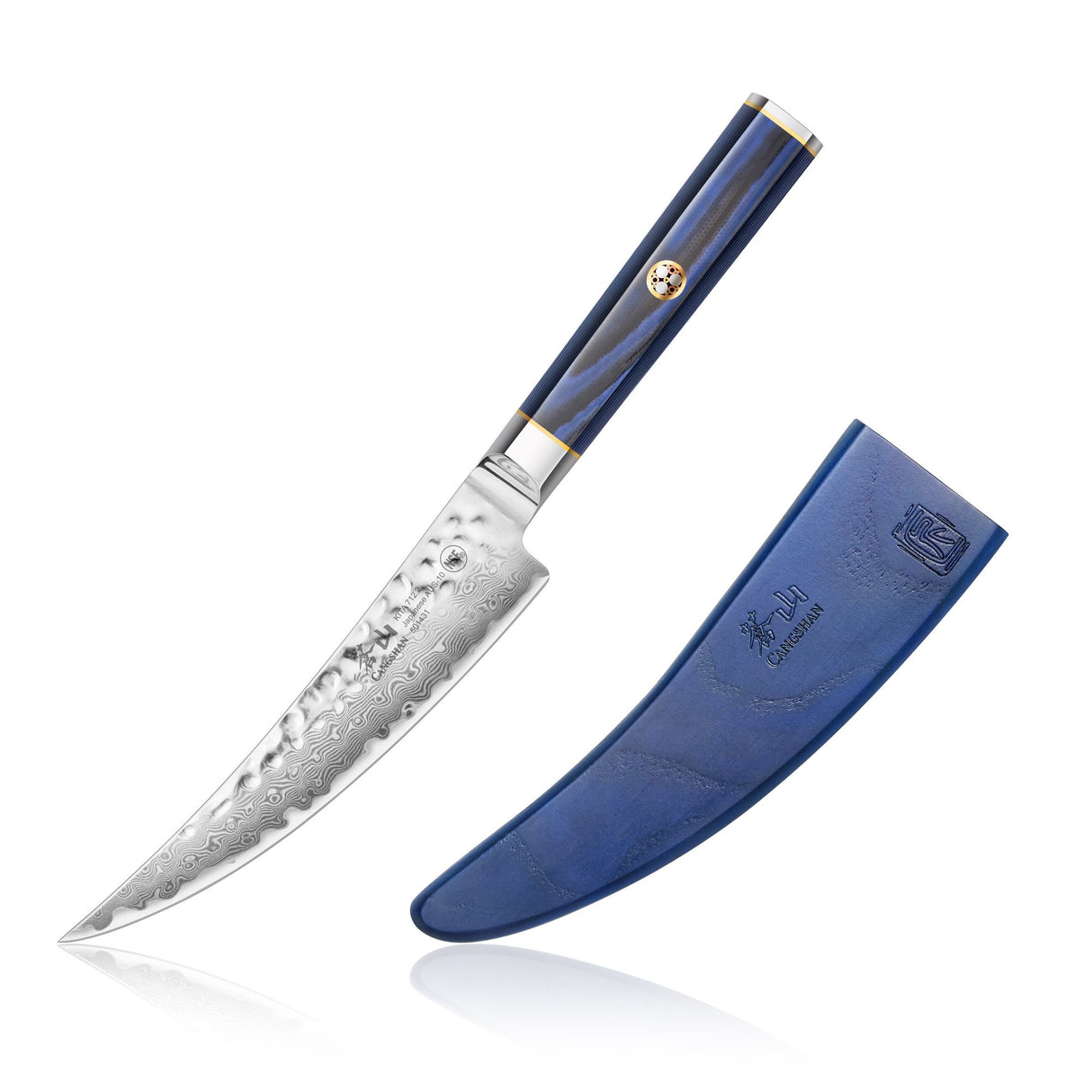 KITA SERIES 6" BONING KNIFE WITH SHEATH, HIGH CARBON X-7 DAMASCUS STEEL