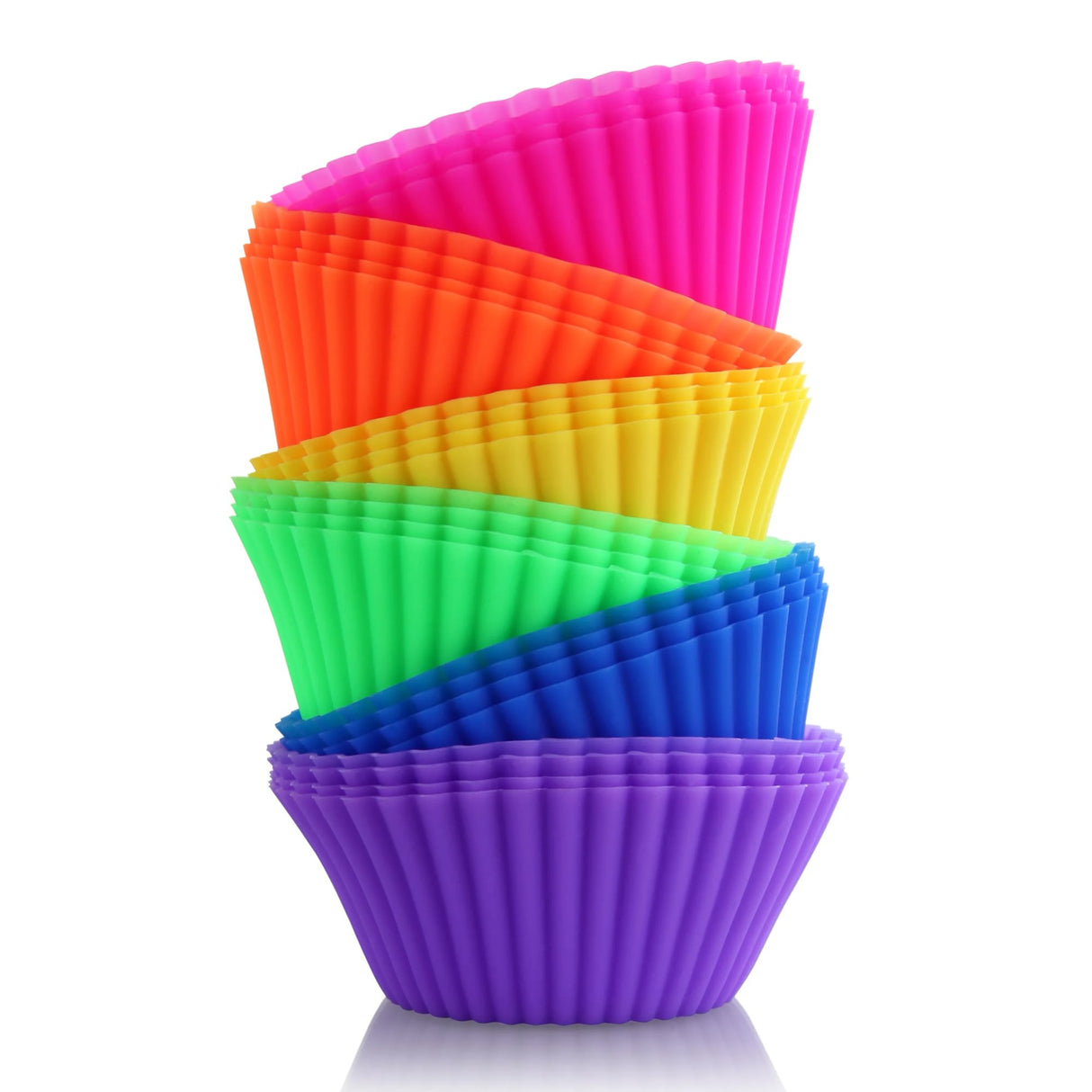 SILICONE BAKING CUP SET, 24-PIECE