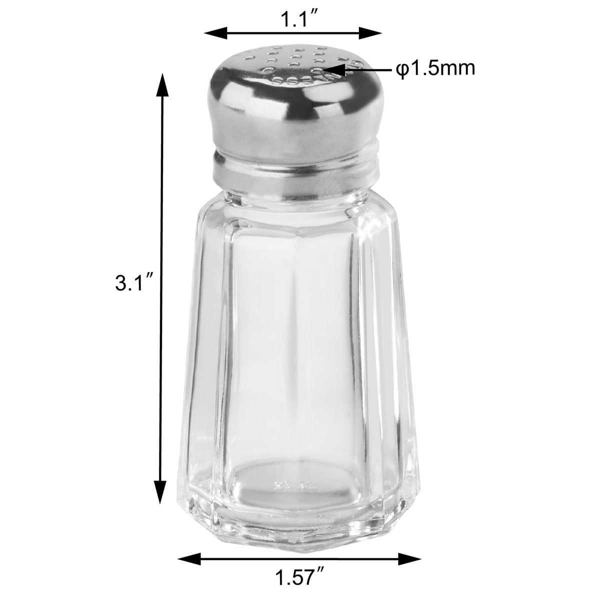 PANEL SHAKER WITH MUSHROOM TOP - 1 OZ