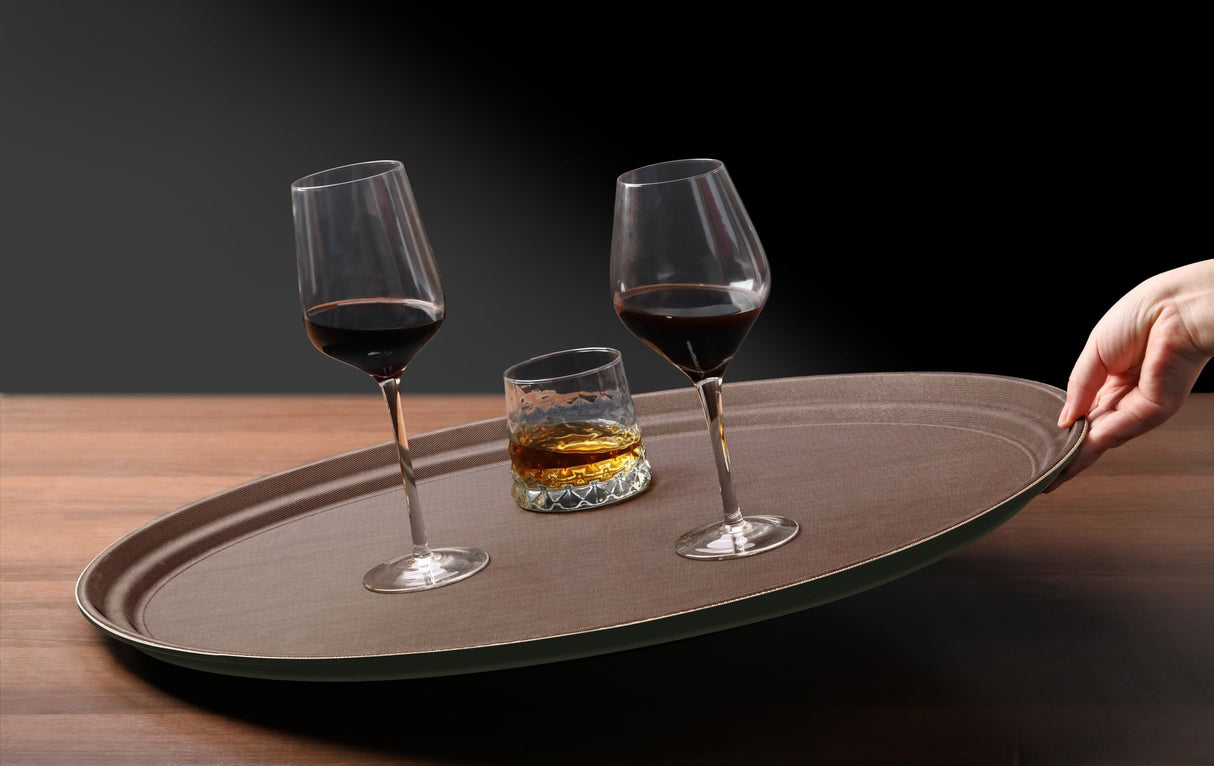 RUBBER LINED OVAL TRAY