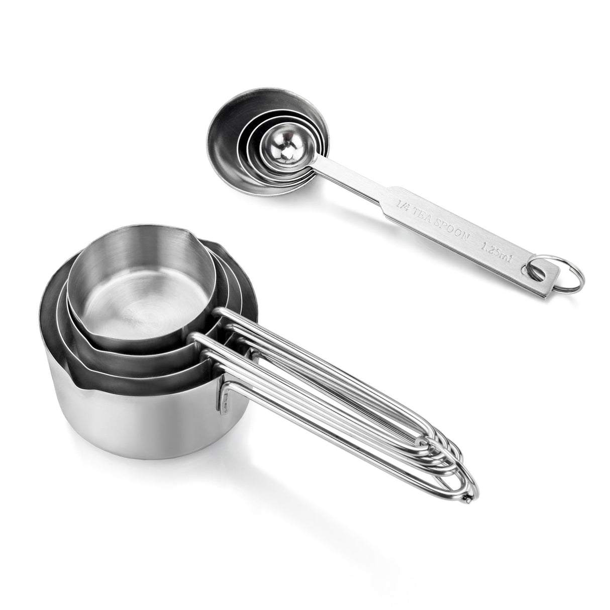 MEASURING CUPS & SPOONS SET, 8-PC