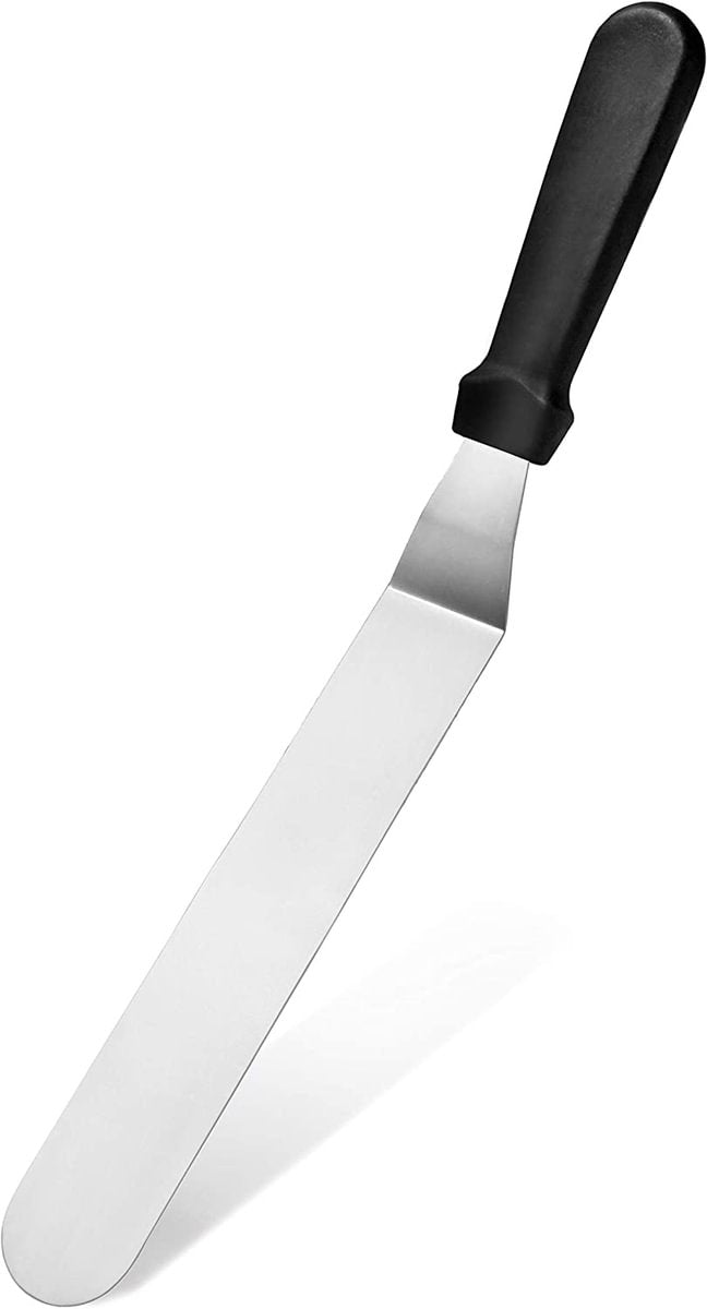 ANGLED STAINLESS STEEL ICING SPATULA