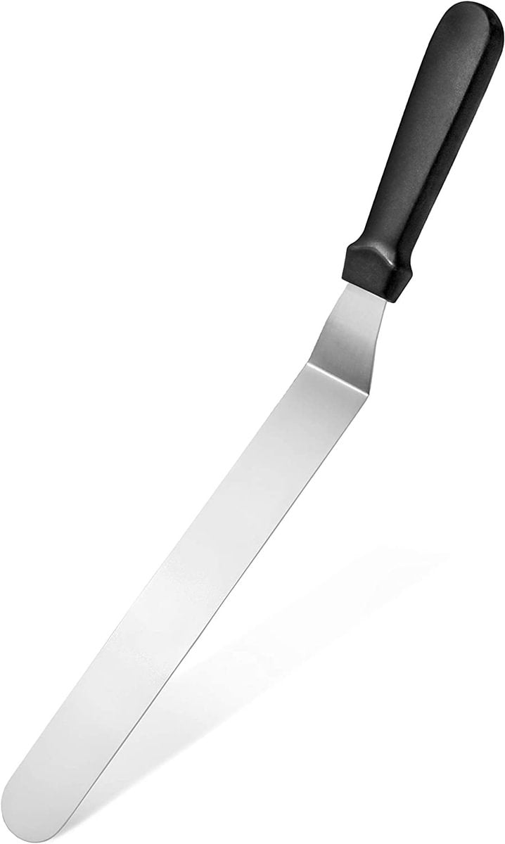 ANGLED STAINLESS STEEL ICING SPATULA