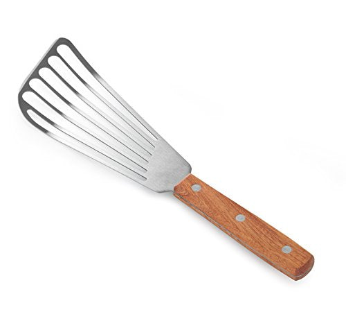 New Star Foodservice 36350 Wood Handle Extra Large Grill Turner/Spatula  with Cutting Edge and 4-Inch Wide Blade, 16-Inch