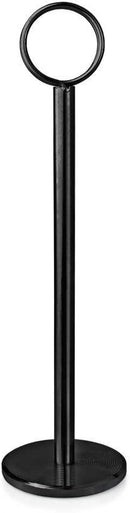 New Star Foodservice 27686 Ring Clip Table Number Card Holders, w/Number Cards, 1 to 25, Set of 12, 8-Inch, Black Stand