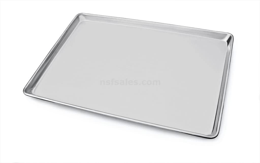 New Star Foodservice 36749 Commercial-Grade 16-Gauge Aluminum Sheet Pan/Bun  Pan, 18 L x 26 W x 1 H (Full Size)