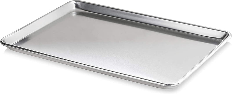 New Star Foodservice 36893 Commercial-Grade 18-Gauge Aluminum Sheet Pan/Bun Pan, 15" L x 21" W x 1" H (Two Thirds size) | Measure Oven (Recommended)