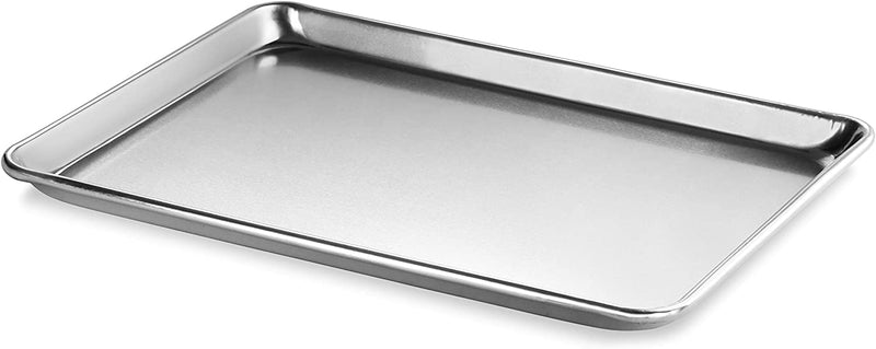 New Star Foodservice 36862 Commercial-Grade 18-Gauge Aluminum Sheet Pan/Bun Pan, 13" L x 18" W x 1" H (Half Size) | Measure Oven (Recommended)