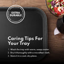 New Star Foodservice 24852 Restaurant Grade Non-Slip Tray, Plastic, Rubber Lined, Rectangular, 10" x 14" Inch, Black