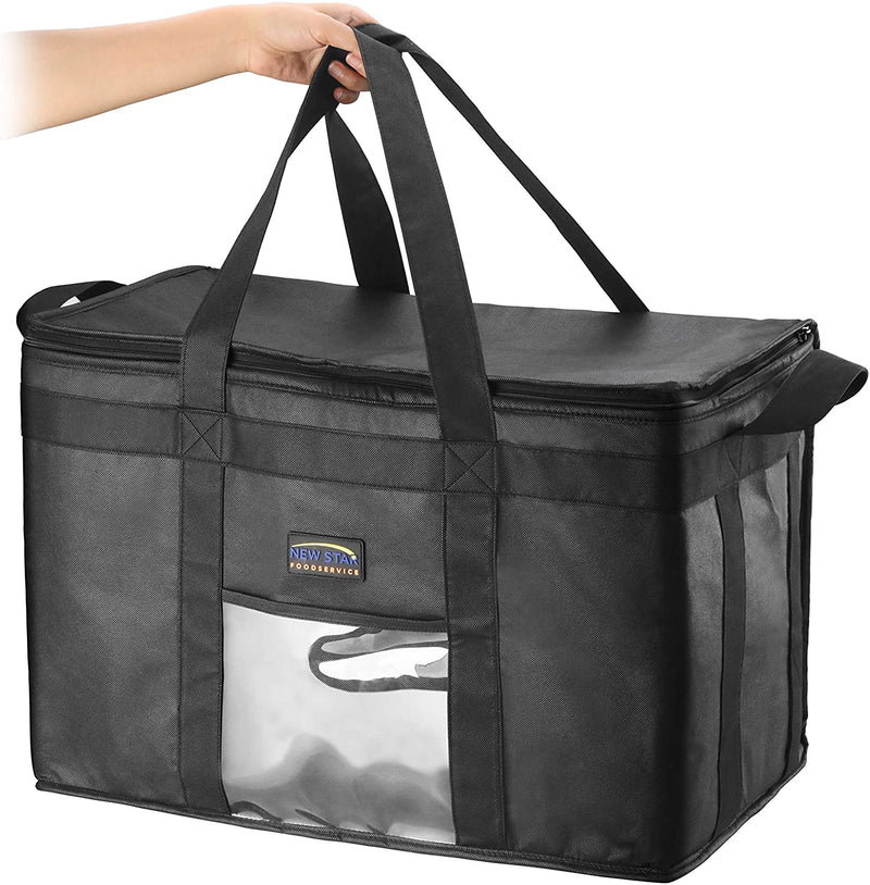 New Star Foodservice 1028676 Insulated Reusable Grocery Bag, 23"W x 15"H x 14"D, Set of 2
