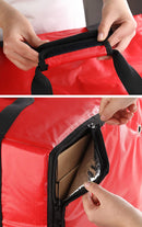 New Star Foodservice 50134 Insulated Pizza Delivery Bag, 20" by 19" by 13", Red