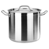 STAINLESS STEEL STOCK POT WITH COVER
