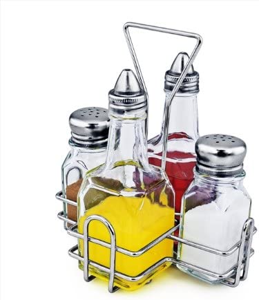 SHAKER & CRUET SET WITH HOLDER