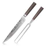 MAYA SERIES 2-PIECE CARVING SET WITH WALNUT BOX