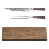 MAYA SERIES 2-PIECE CARVING SET WITH WALNUT BOX