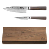 MAYA SERIES 2-PIECE STARTER KNIFE SET, HIGH CARBON X-7 DAMASCUS STEEL