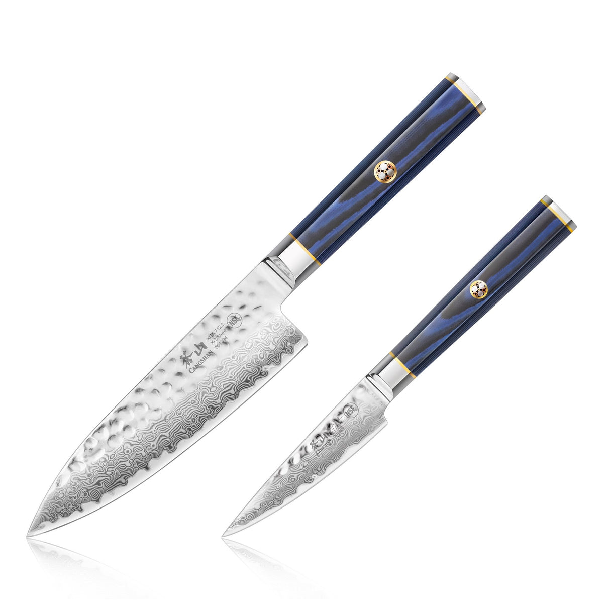 KITA SERIES 2-PIECE STARTER KNIFE SET, HIGH CARBON X-7 DAMASCUS STEEL