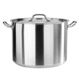 STAINLESS STEEL STOCK POT WITH COVER