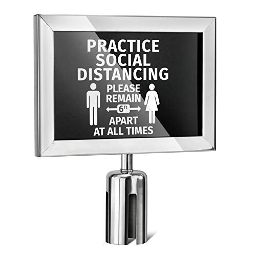 STANCHION TOP SIGN FRAME - HORIZONTAL