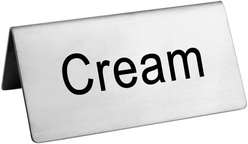 TENT SIGN, "CREAM"
