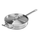 STAINLESS STEEL SAUTE PAN WITH COVER