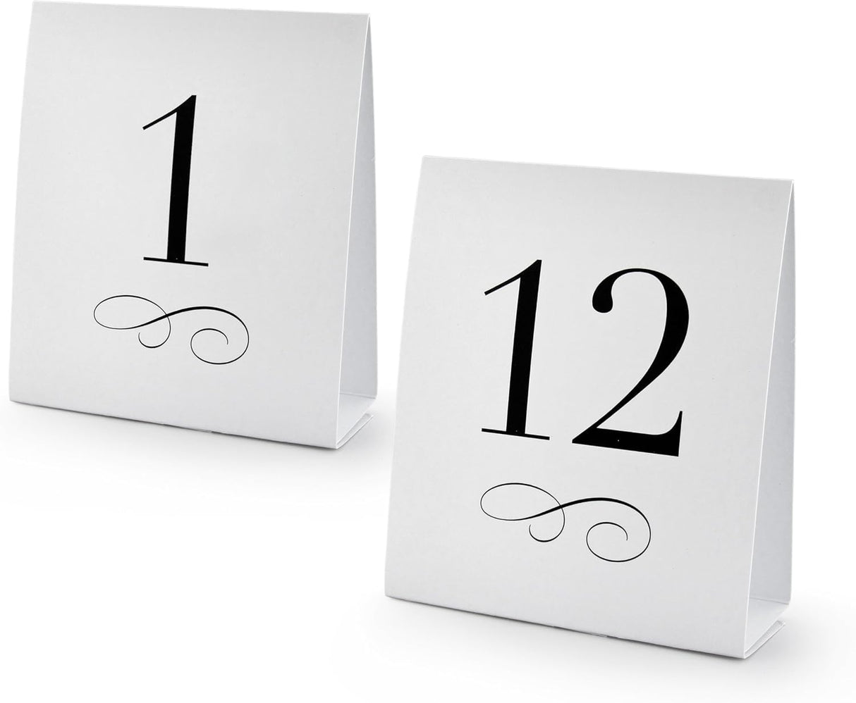 TENTED TABLE NUMBER CARDS