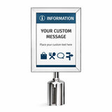 STANCHION TOP SIGN FRAME - PORTRAIT