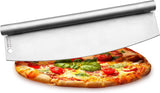 STAINLESS STEEL PIZZA CUTTER WITH ROLLED HANDLE