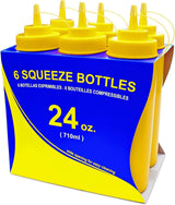 6- PACK WIDE MOUTH SQUEEZE BOTTLES