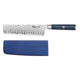 KITA SERIES 7-INCH NAKIRI KNIFE WITH SHEATH, HIGH CARBON X-7 DAMASCUS STEEL