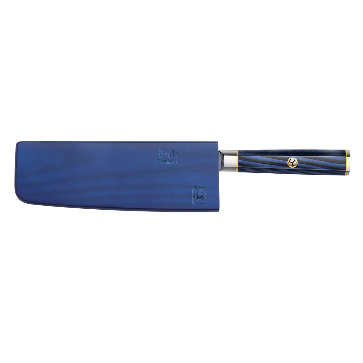 KITA SERIES 7-INCH NAKIRI KNIFE WITH SHEATH, HIGH CARBON X-7 DAMASCUS STEEL