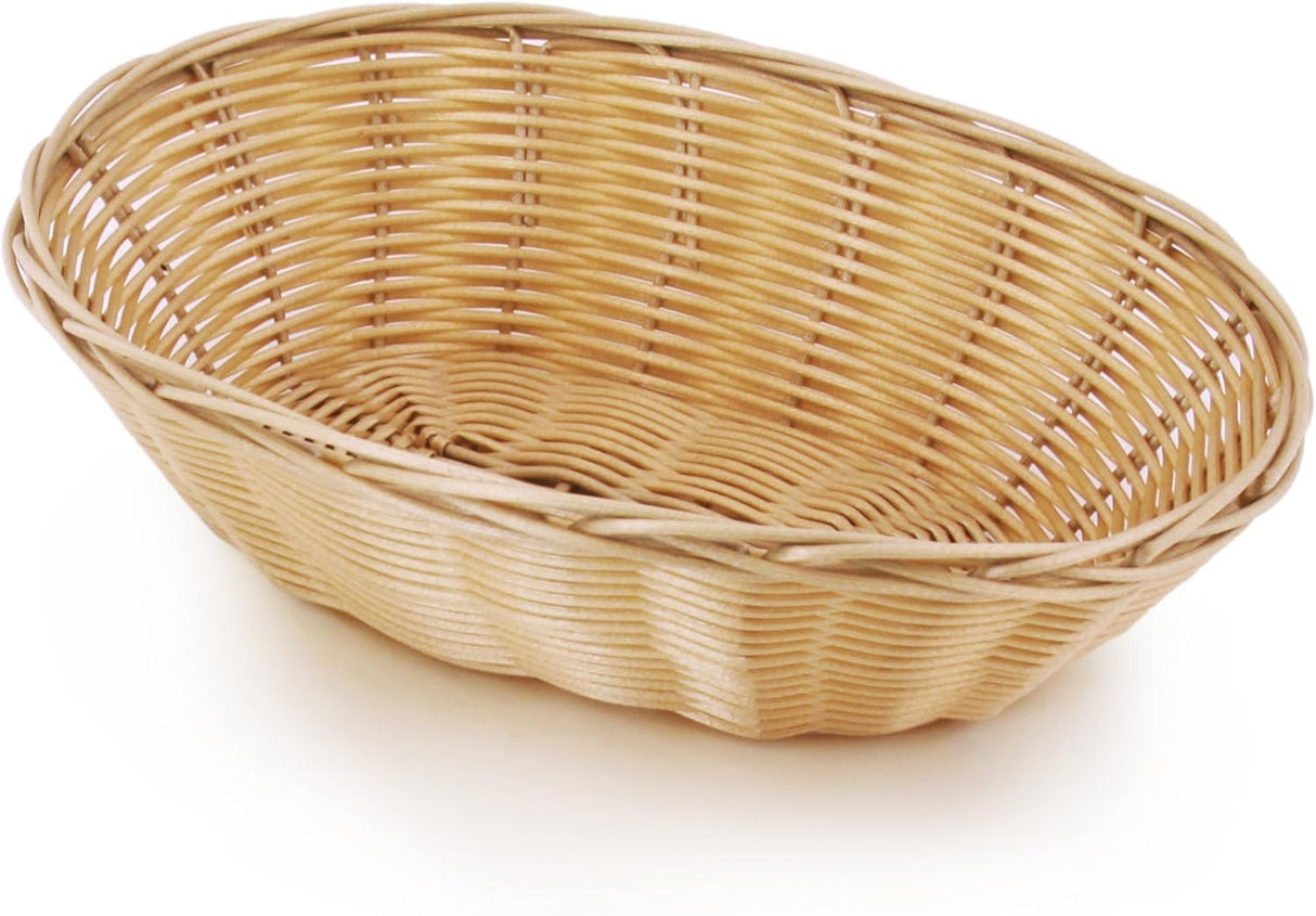 WOVEN SERVING BASKET, TAN