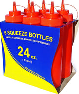 6- PACK WIDE MOUTH SQUEEZE BOTTLES