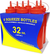 6- PACK WIDE MOUTH SQUEEZE BOTTLES