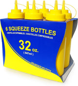 6- PACK WIDE MOUTH SQUEEZE BOTTLES