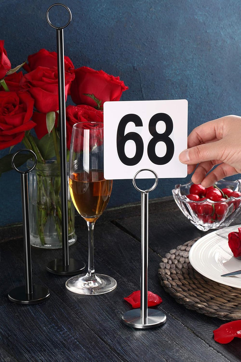 New Star Foodservice 23275 Ring-Clip Table Number Holder/Number Stand/Place Card Holder, 15-Inch, Set of 12