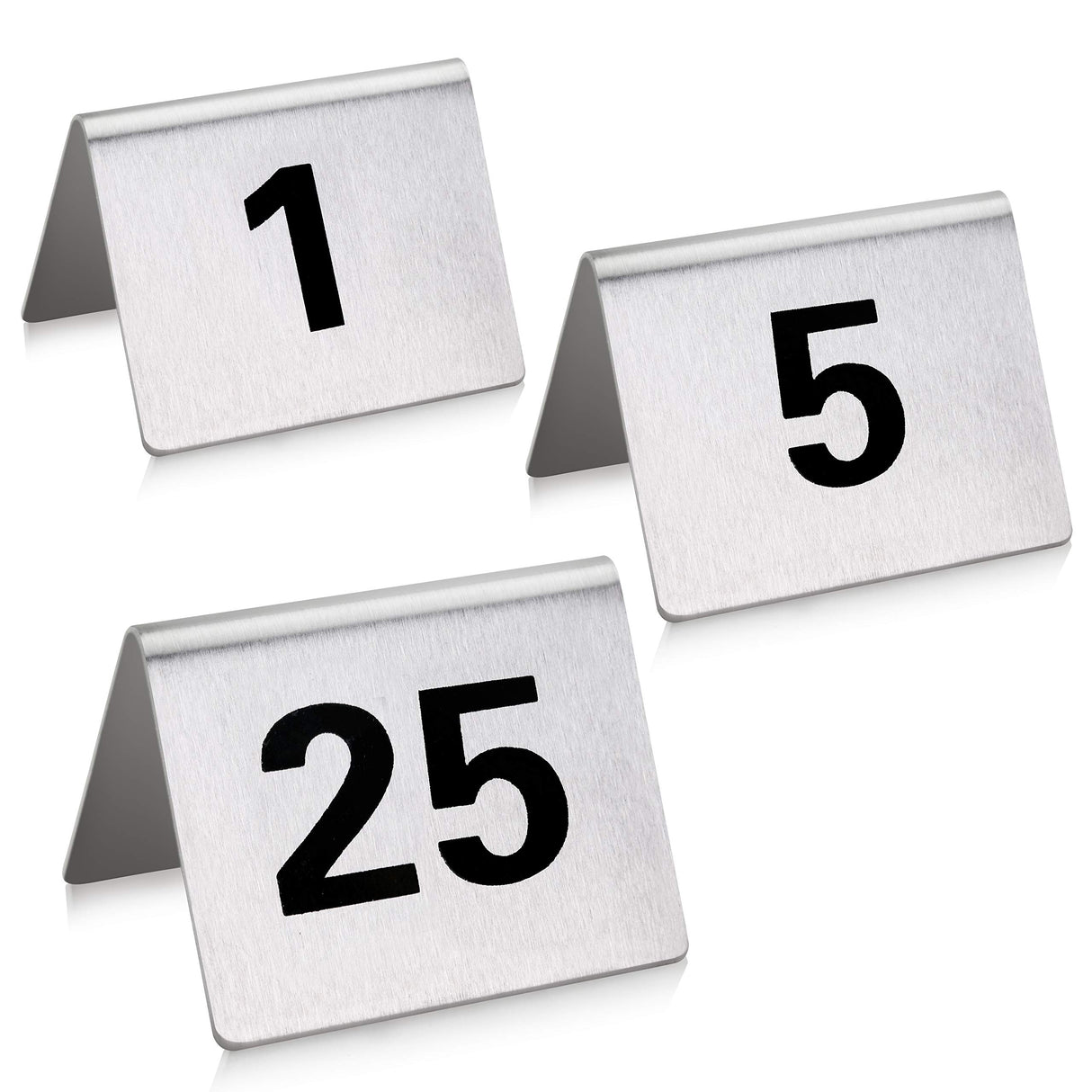 TENT TABLE NUMBERS SET, STAINLESS STEEL