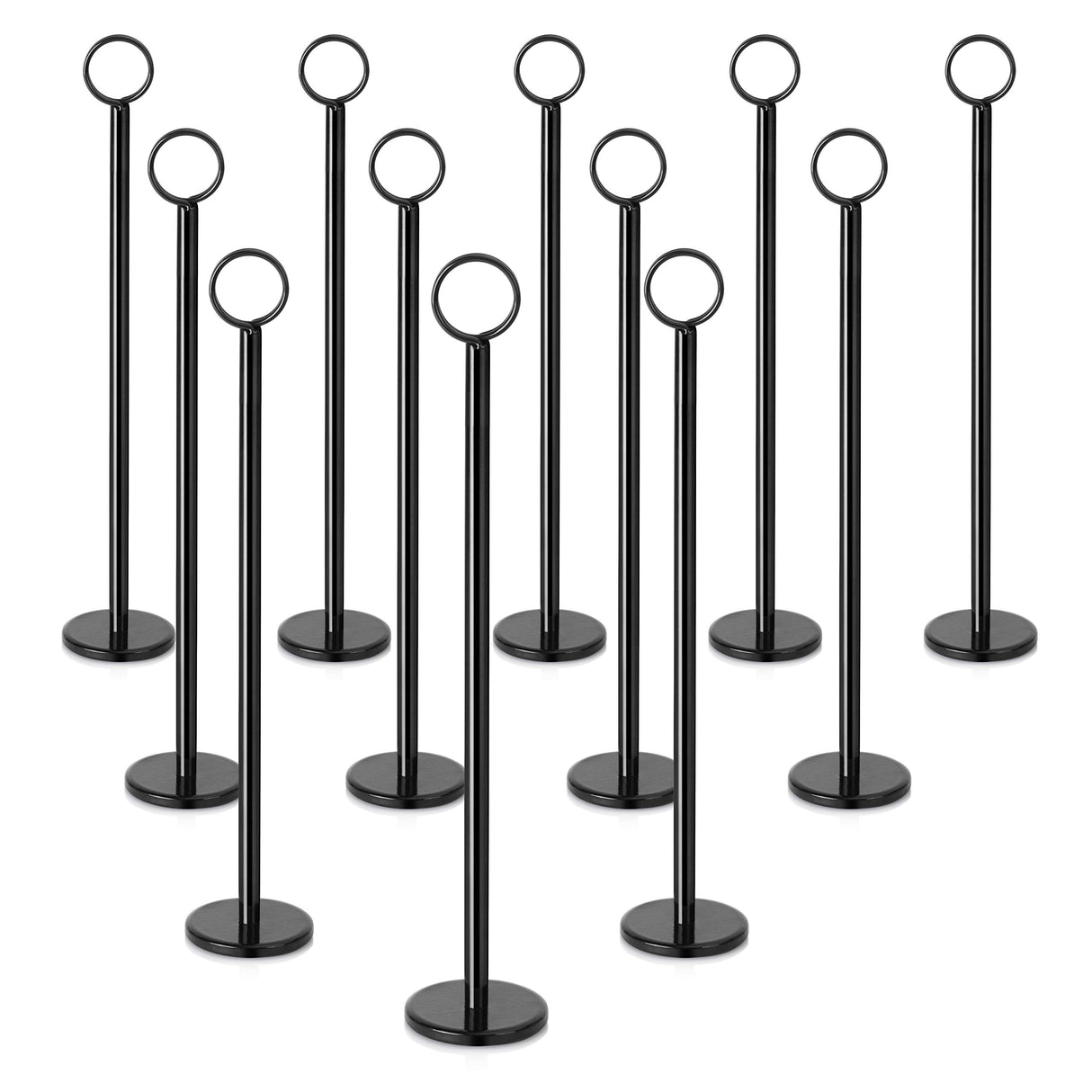 TABLE CARD HOLDER, BLACK, RING CLIP