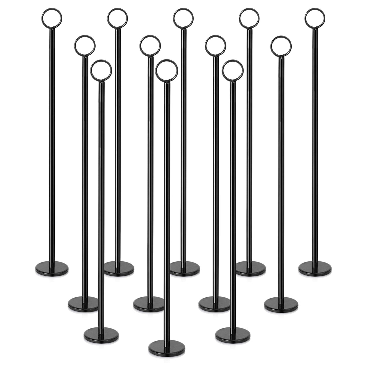 TABLE CARD HOLDER, BLACK, RING CLIP