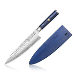 KITA SERIES 8" CHEF'S KNIFE WITH SHEATH, HIGH CARBON X-7 DAMASCUS STEEL