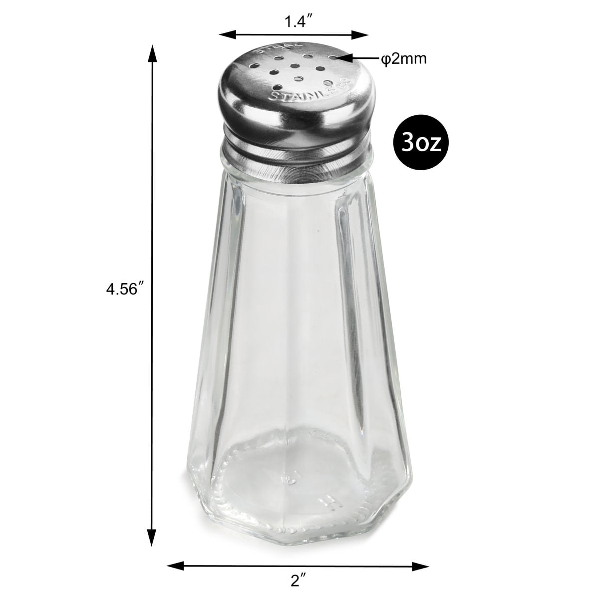 PANEL SHAKER WITH MUSHROOM TOP - 3 OZ