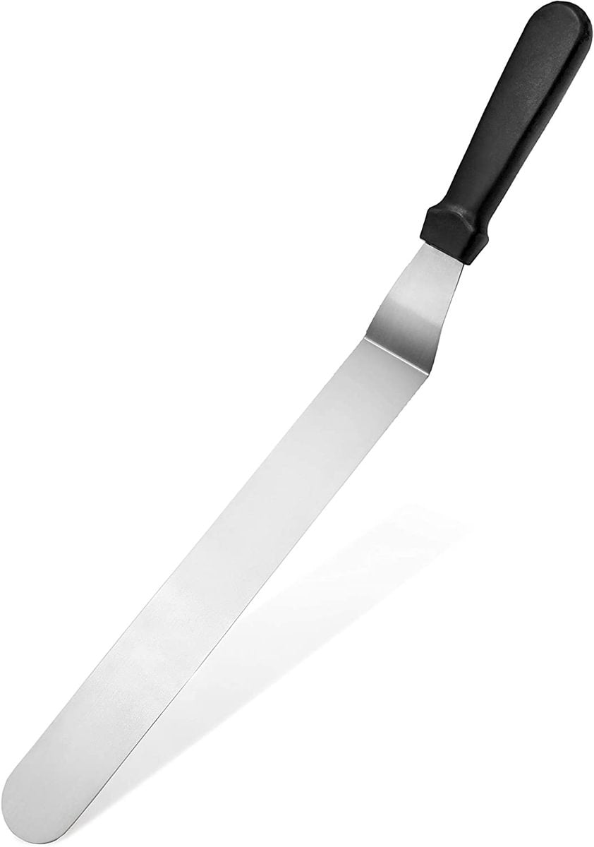 ANGLED STAINLESS STEEL ICING SPATULA