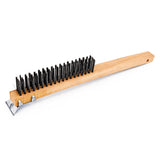 WIRE GRILL BRUSH WITH SCRAPER