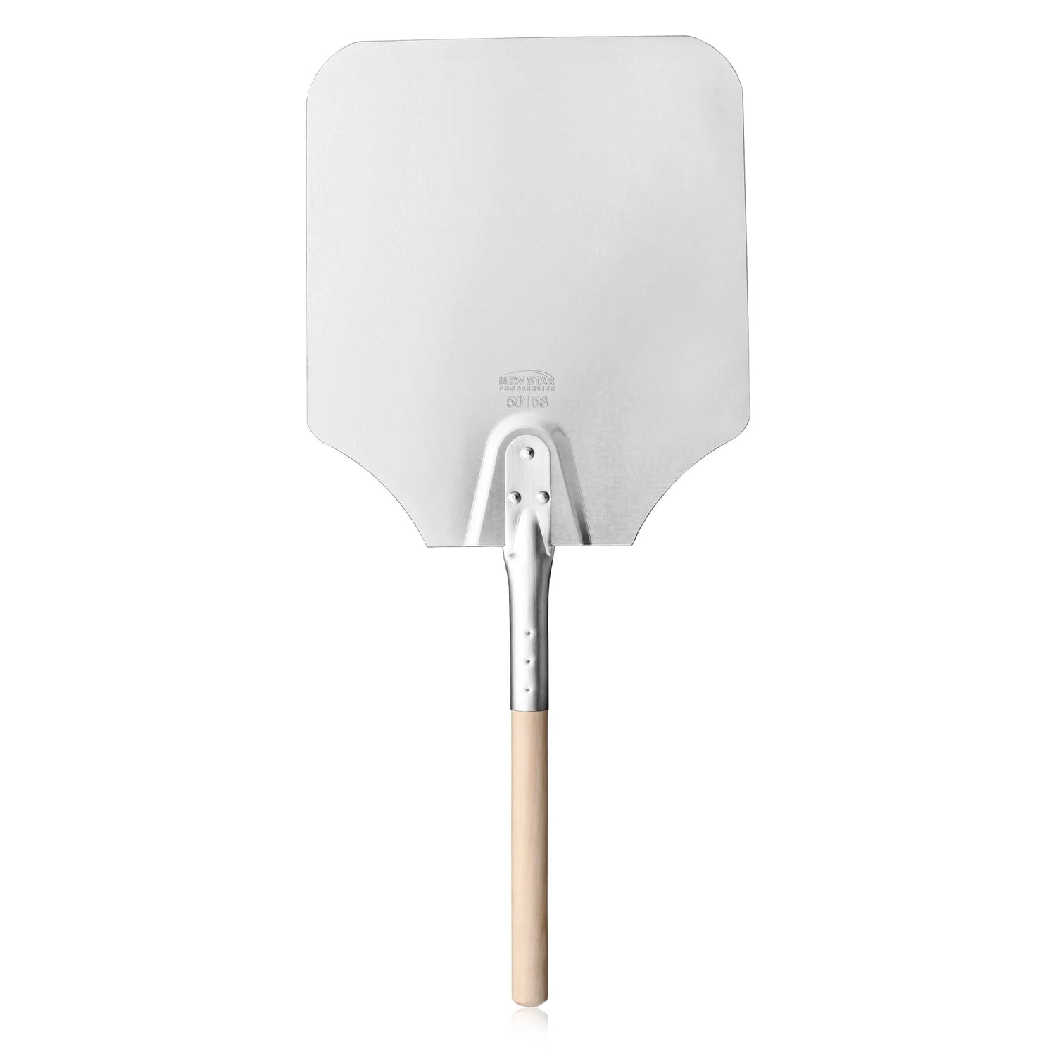 ALUMINUM AND WOOD PIZZA PEEL, 12x14"