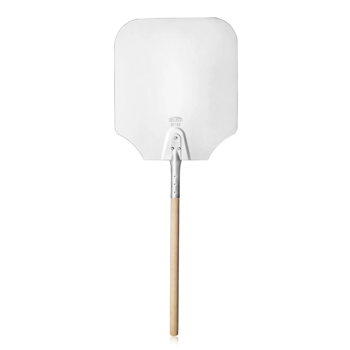 ALUMINUM AND WOOD PIZZA PEEL, 14x16"