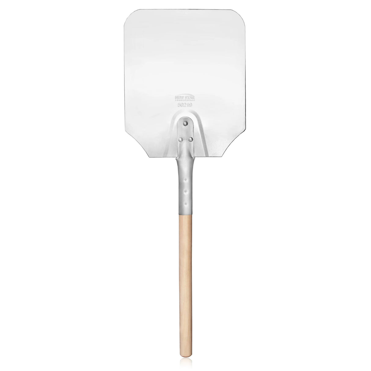 ALUMINUM AND WOOD PIZZA PEEL, 14x16"